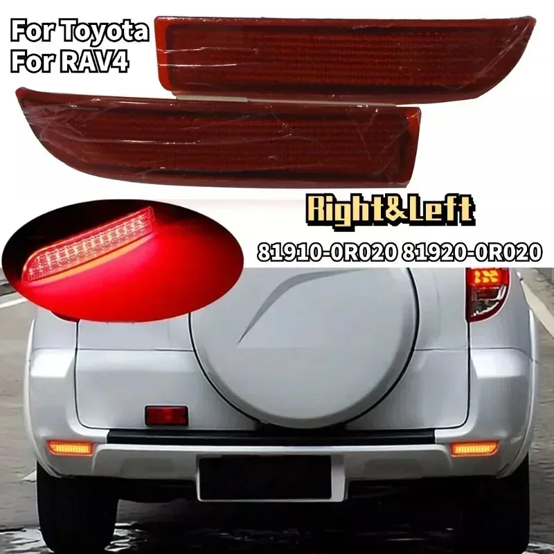 

Red Rear Bumper Tail Reverse Reflector Brake Lights For Toyota For RAV4 09-2012 81910-0R020 81920-0R020 Right/Left Car Lights