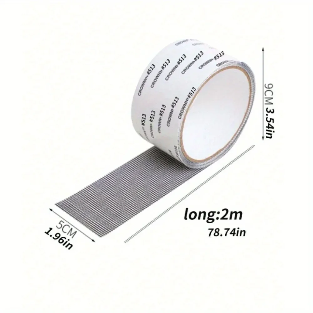 Self adhesive Waterproof Screen Patch Tape,Self-Adhesive Anti-Insect Mesh Repair Tape,Strong Adhesive for Door/Curtain Screens