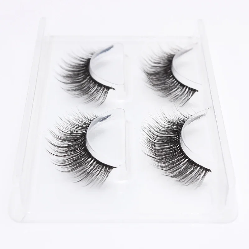 AMSDCN 2 Paar 3D natürliche künstliche Nerz lange Make-up falsche Wimpern verlängern Nerz Wimpern Schönheit