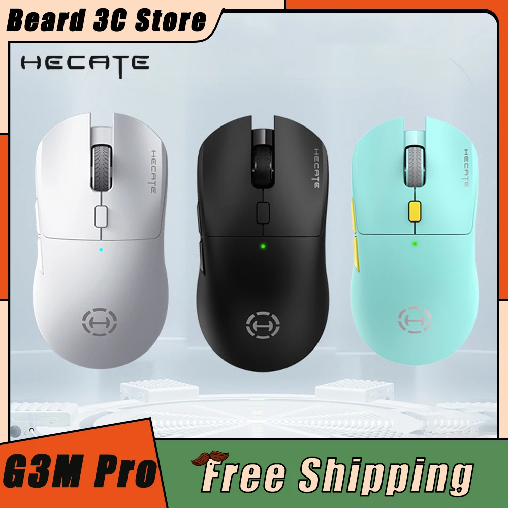 

Hecate G3M Pro Gaming Mouse Three Mode PAW3395 Sensor Flash Speed E-sports Wireless Mouse Low Latency Lightweight Pc Gamer Gifts