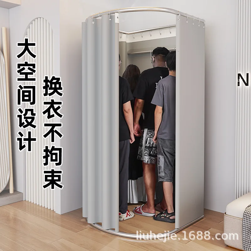 Wholesale clothing stores Mobile changing rooms Shopping malls Assemble folding floor fitting room shelves Portable fitting