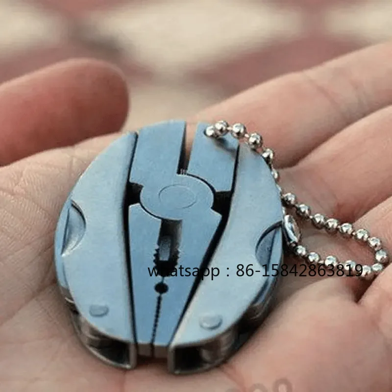 Portable Stainless Steel Multi-Tool Pliers Knife Keychain Screwdriver - Perfect for Outdoor Use!