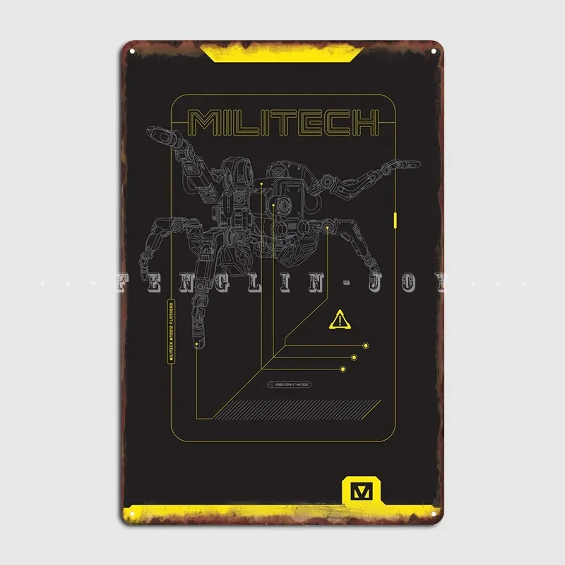 Militech Metal Sign Pub Home Designing Plaques Tin Sign Poster