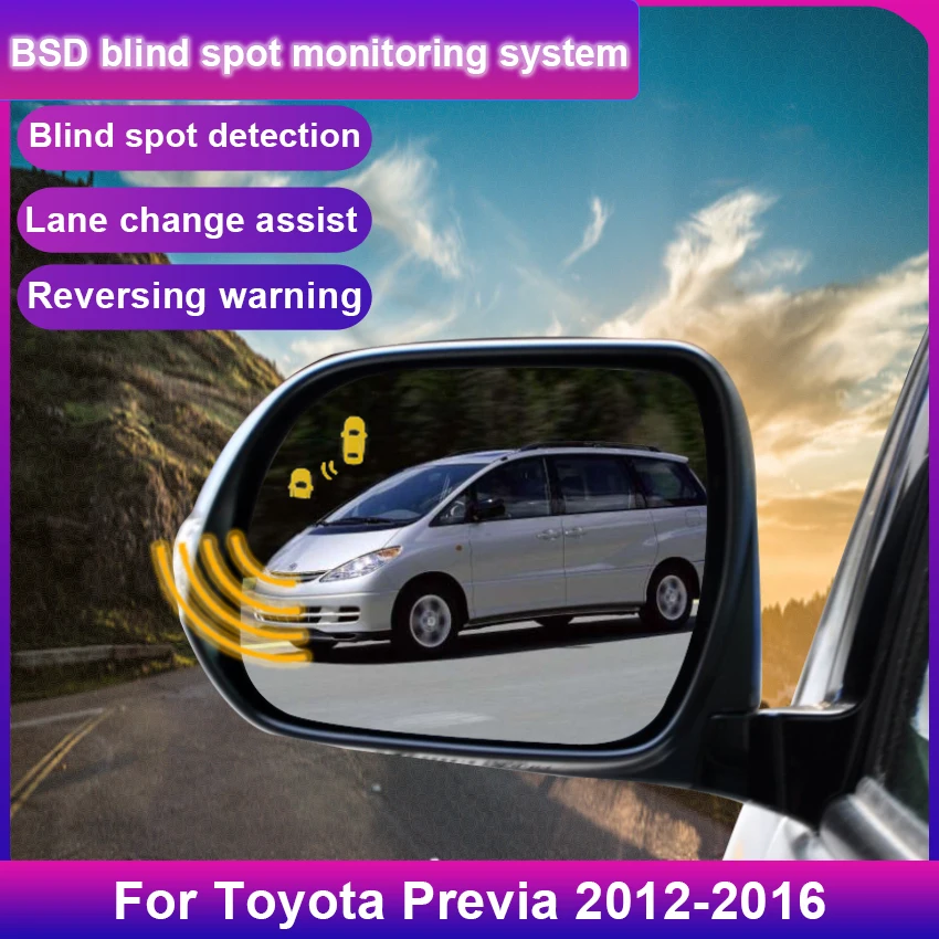 Car Mirror BSD BSM BSA Blind Spot Detection System Change Lane Aided Parking Sensor For Toyota Previa 2012-2016