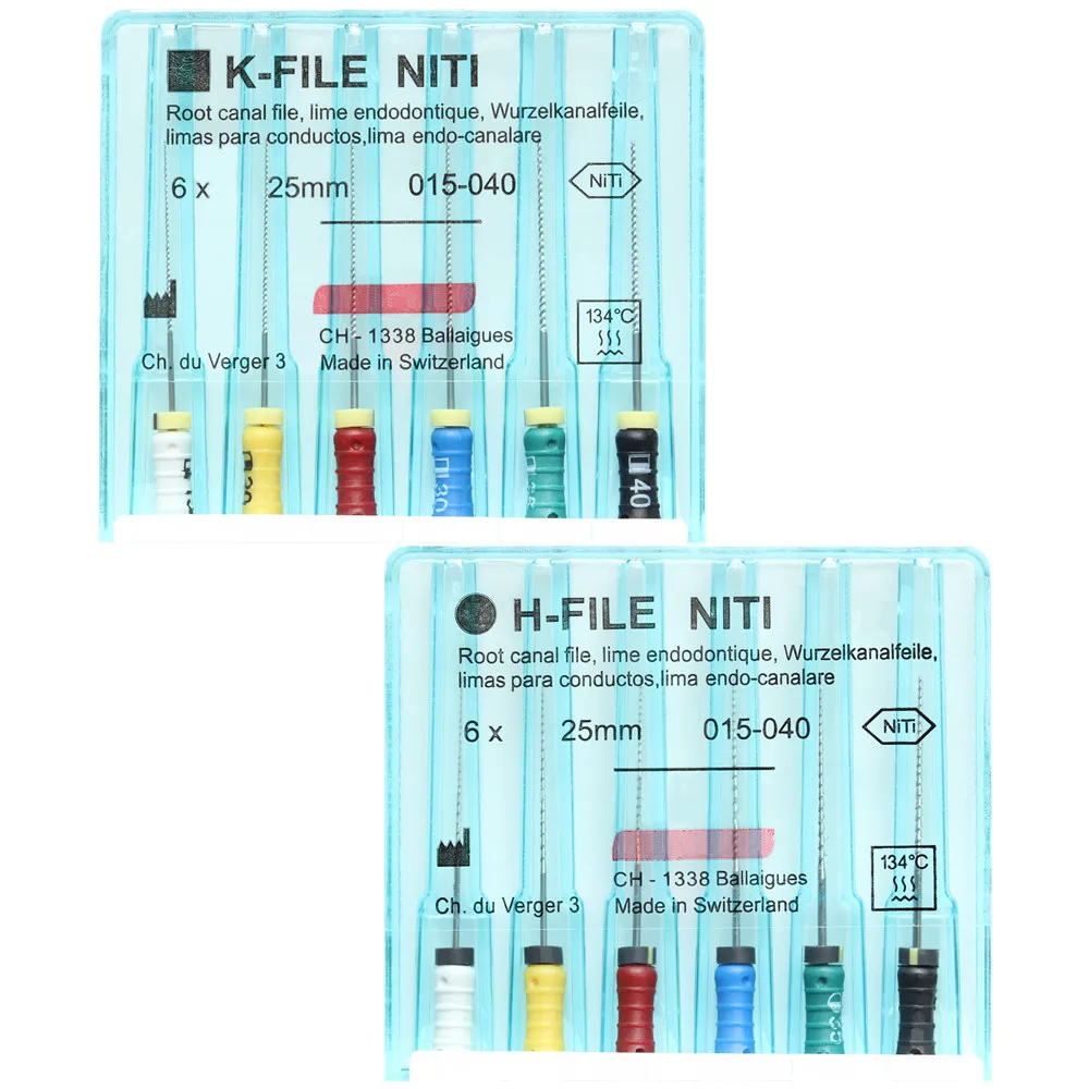 2 Packs 21/25/31mm Dental K-FILE K-REAMER H-FILE NiTi Flexible Endo Root Canal K Files Endodontic Nickel Titanium Dentistry