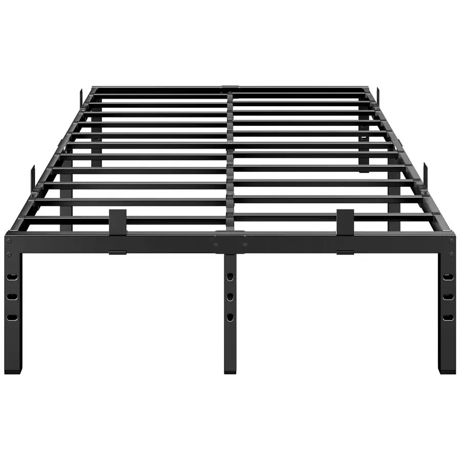 

14 Inch Queen Bed Frame, Metal Platform Bed Frame Queen Size with 6 AntiSlip Mattress Retainers, Heavy Duty Sturdy Mattress Foun