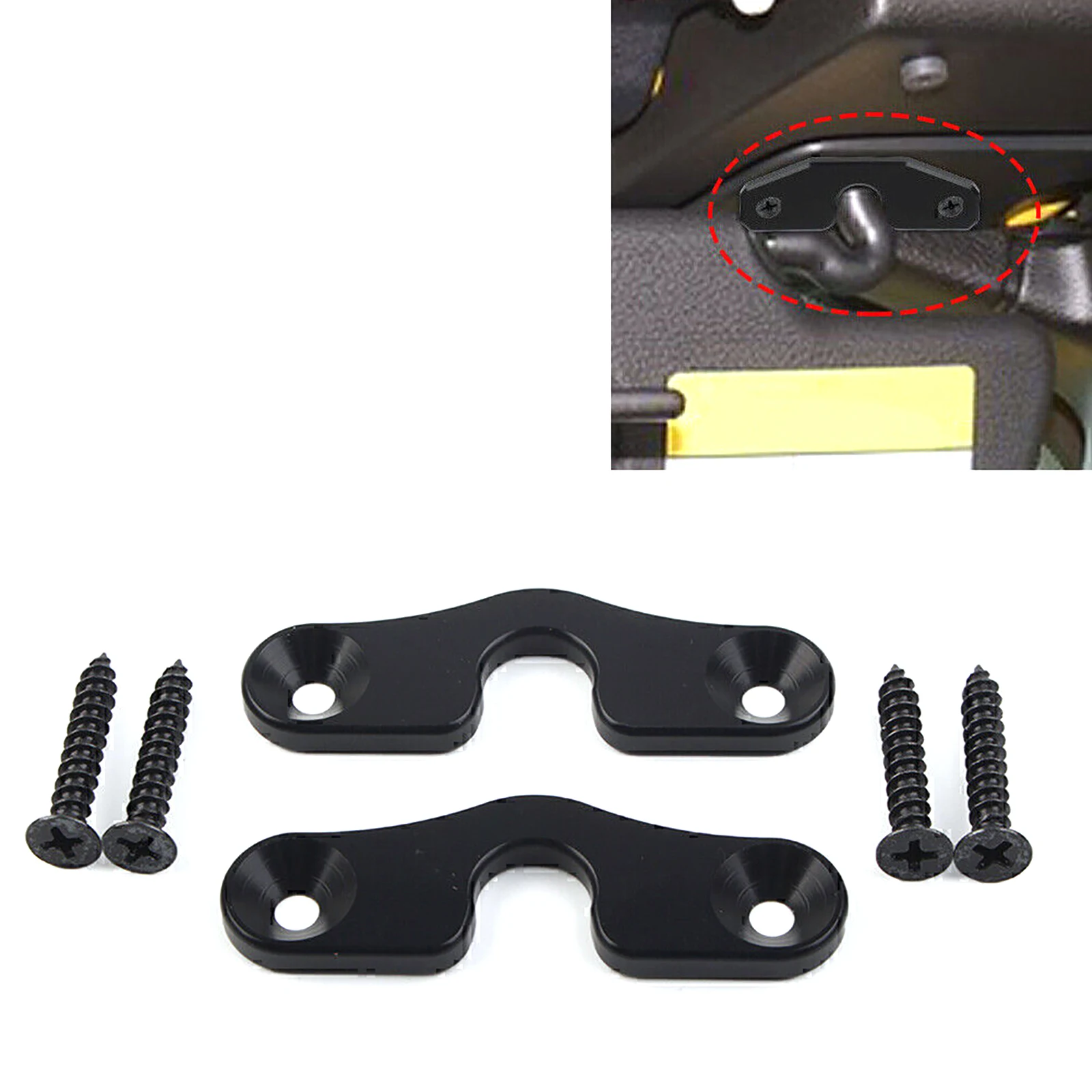 2Pcs/Set Black Plastic Sun Visor Clips Kit Replacement For Jeep Wrangler JK JL For Jeep Gladiator Car Accessories Upgrade Parts