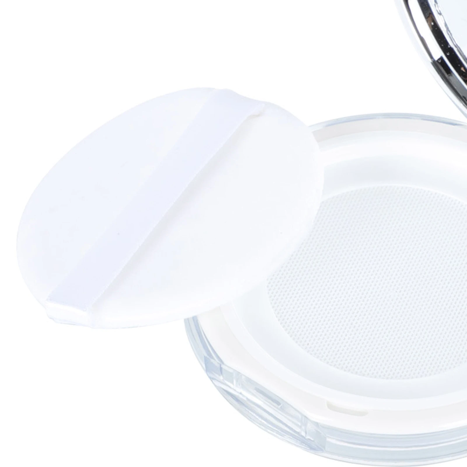 

2pcs Empty Powder Case Compact Lightweight Loose Powder Box With Mesh Design Easy To Carry Container Travel Essential