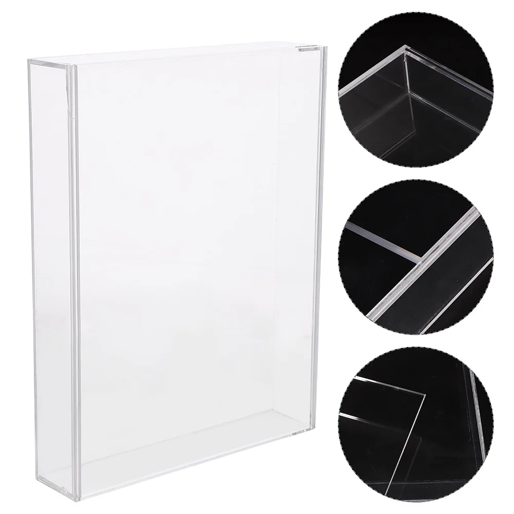

2Pcs Acrylic Box Frame Deep Clear Display Case Pull-Out Lid for Wedding Bouquet Dried Flowers Wall Mount Tabletop Keepsake