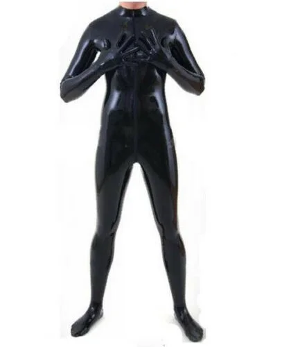 

100% Natural Latex Rubber Catsuit Feet Bodysuit Halloween Uniform Masquerade Handmade Custom Cosplay,Masquerade