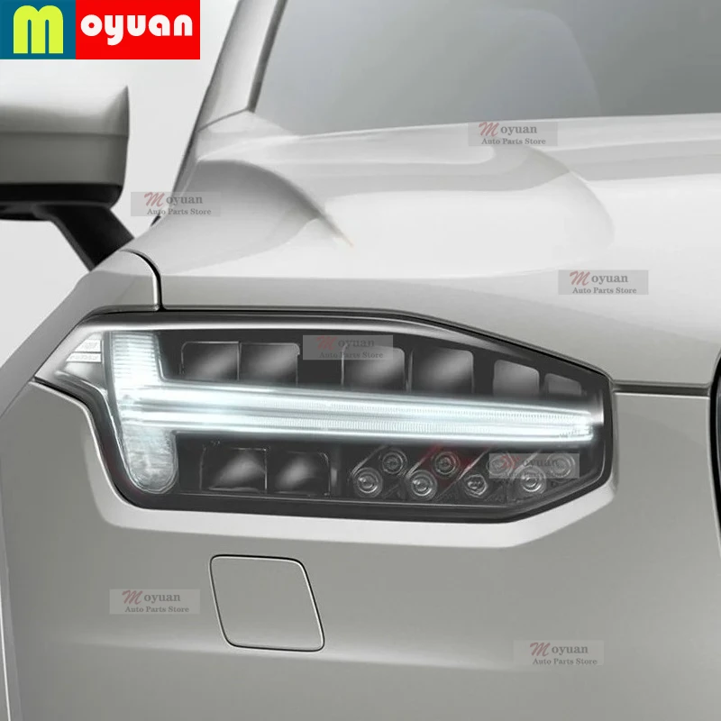 

For Volvo XC90 XC40 XC60 S60 S90 V60 V90 2 Pcs Car Front Light Transparent TPU Sticker Headlight Protective Film Accessories