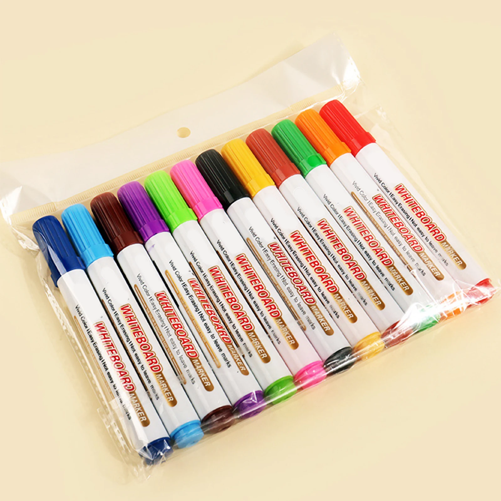 

12 pcs Erasable Whiteboard Marker Pens Bright Colors Quick Dry Water Based for Kids Adults Teaching Office Use Comfortable Grip