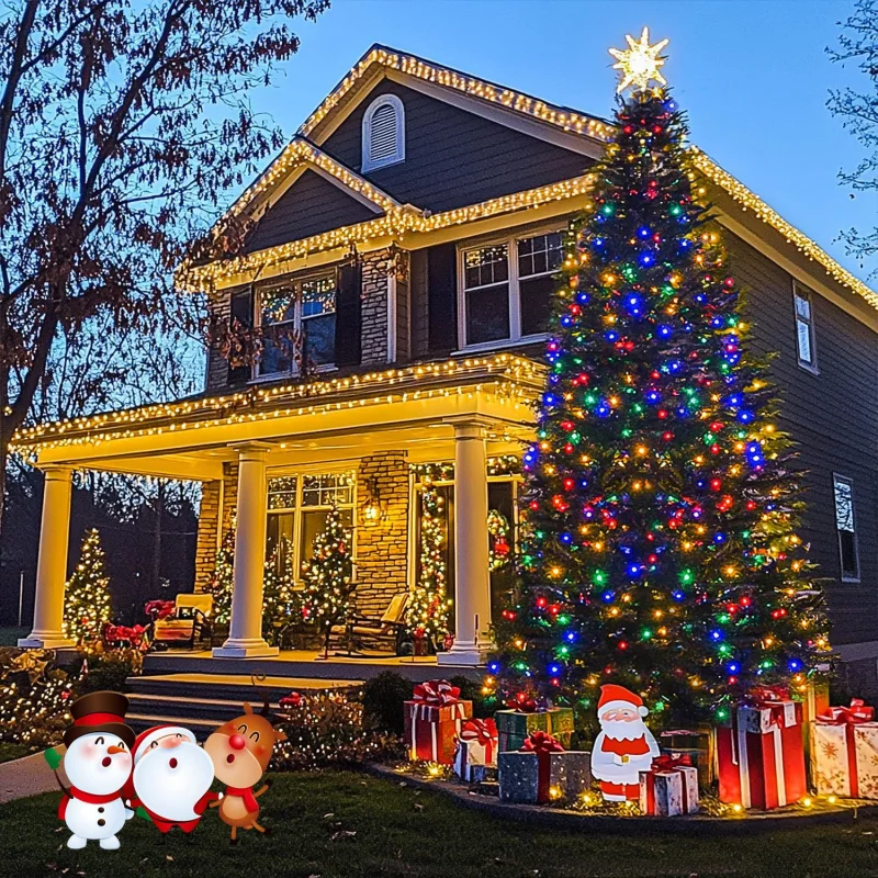 NEW Outdoor Waterproof Colorful Light Strip Christmas Tree Holiday DecorationledString Lights Party Courtyard DecorationString