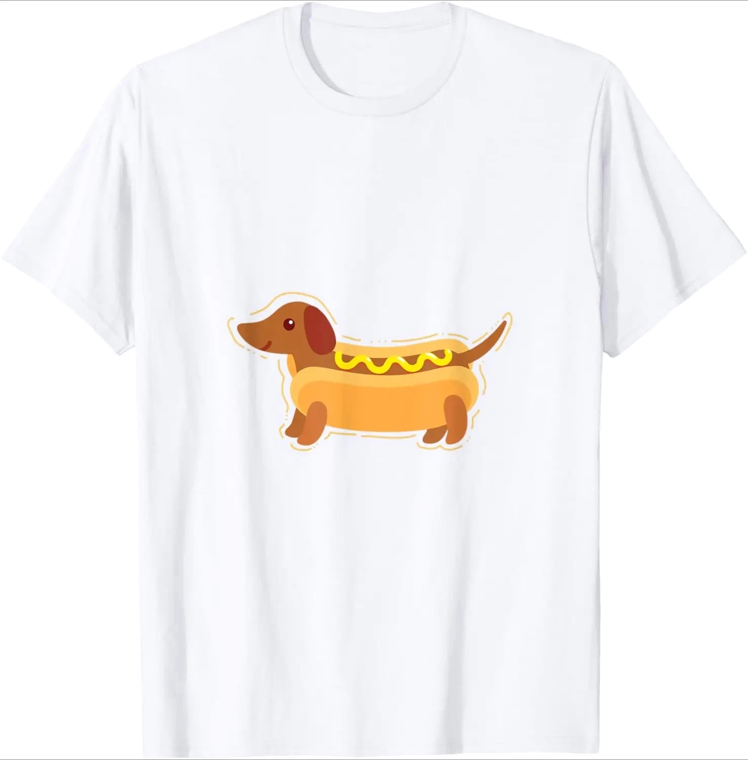Hot Dog Wiener Dog Dachshund Fun Graphic Tee Casual Short Sleeve T-Shirt for Women Fashion Summer Cute Y2k Graphic Tee Shirts