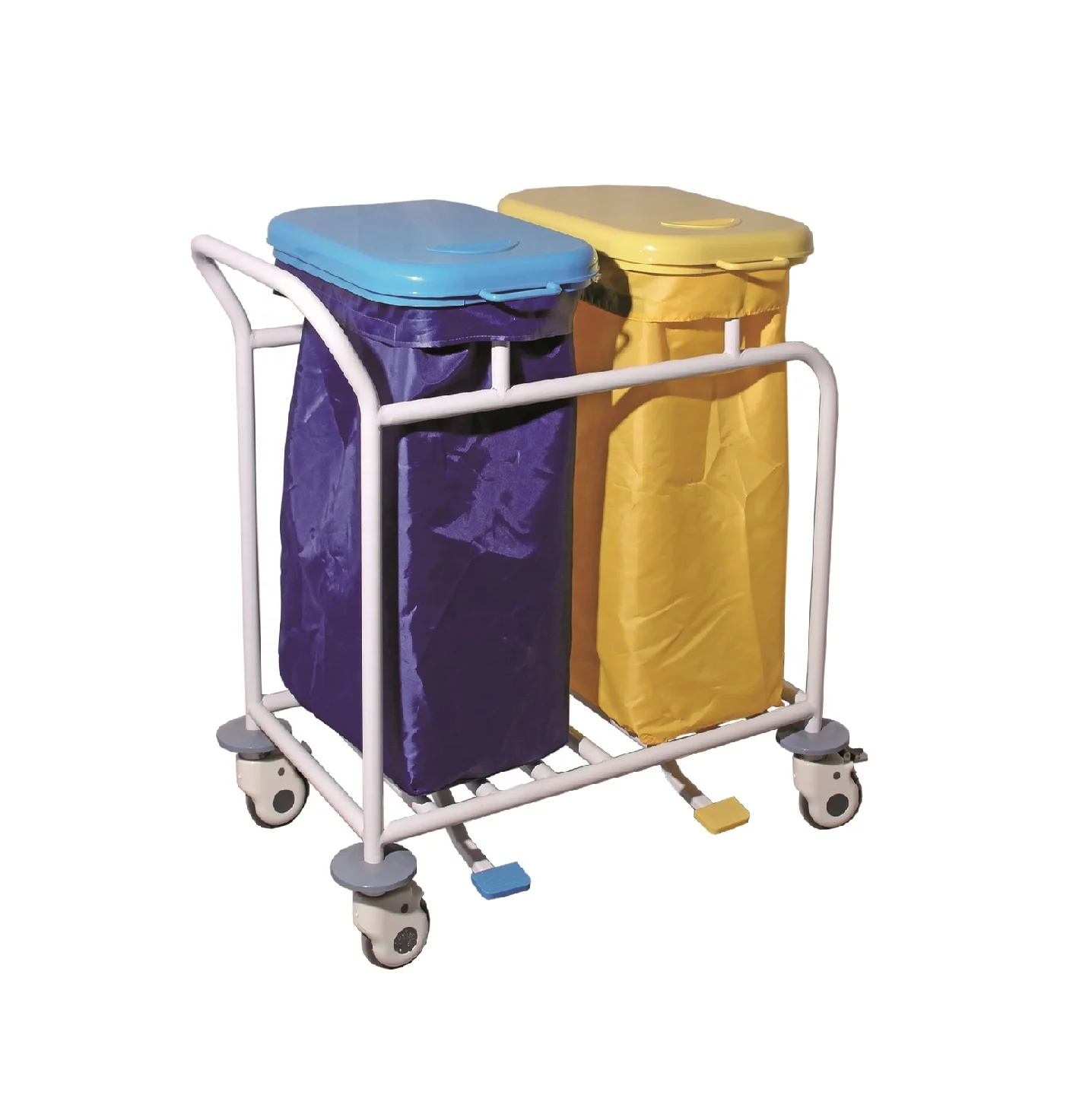 Manufacturer Hospital Laundry Trolley Medical Clean Linen Cart with Wheel