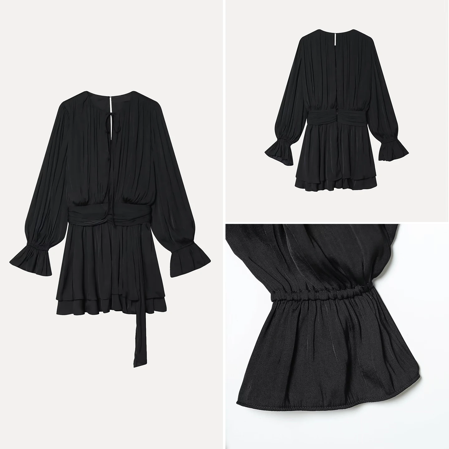 เสื้อผู้หญิงทรงตรงรัดเอว สไตล์เรียบง่าย สำหรับเดินทางไปทำงาน  คอลเลคชั่นใหม่ ฤดูใบไม้ร่วง 2025 รุ่น Z แขนยาว ทรงเข้ารูป