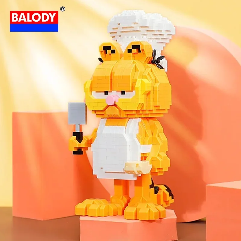 BALODY Kawaii High Quality Garfield Puzzle Block Originality Pirate Santa Claus Image Play Anime Peripheral Kids Christmas Gift