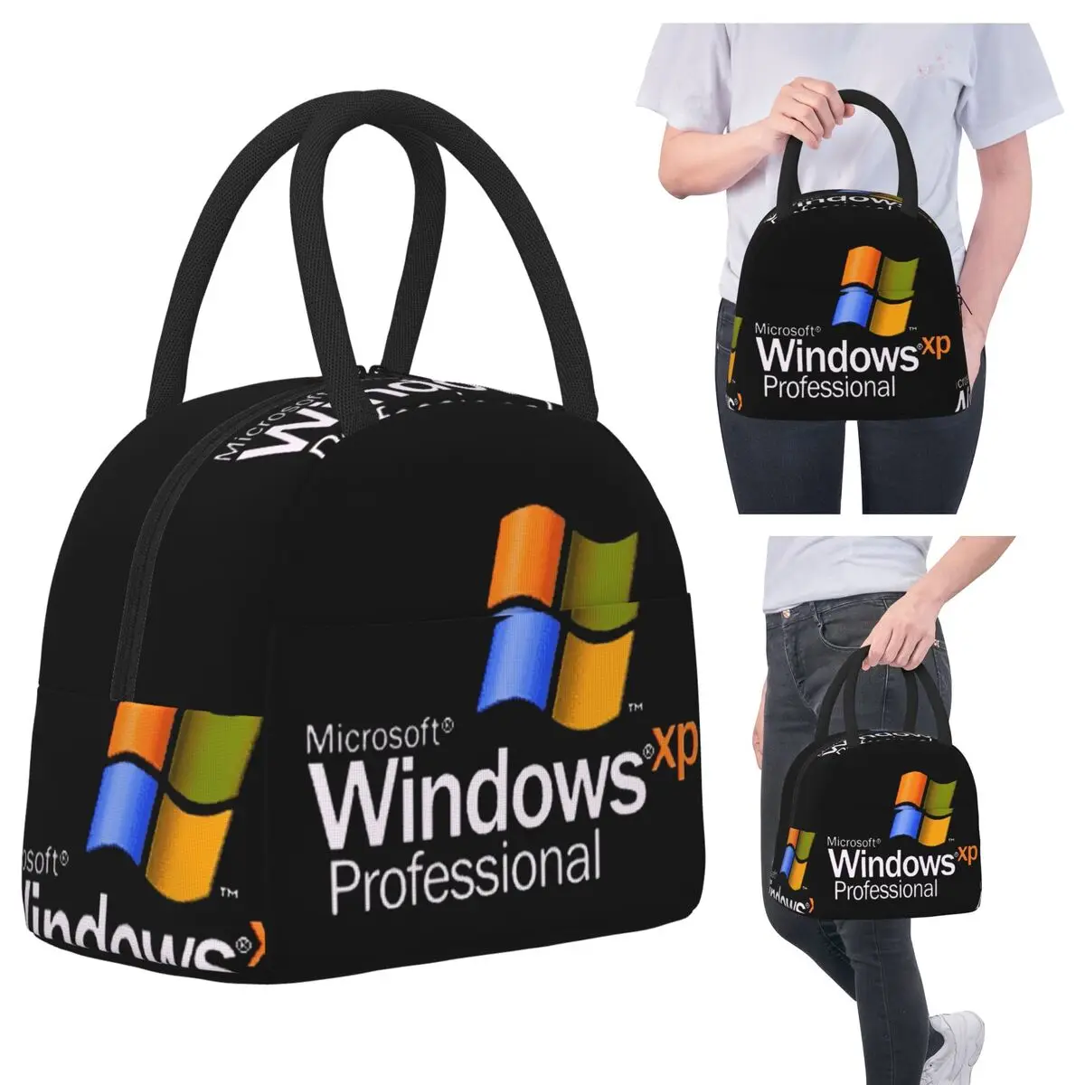 

Windows XP Insulated Lunch Bag for Kids School Cooler Thermal Food Box Tote Leakproof Lunch Boxes Container