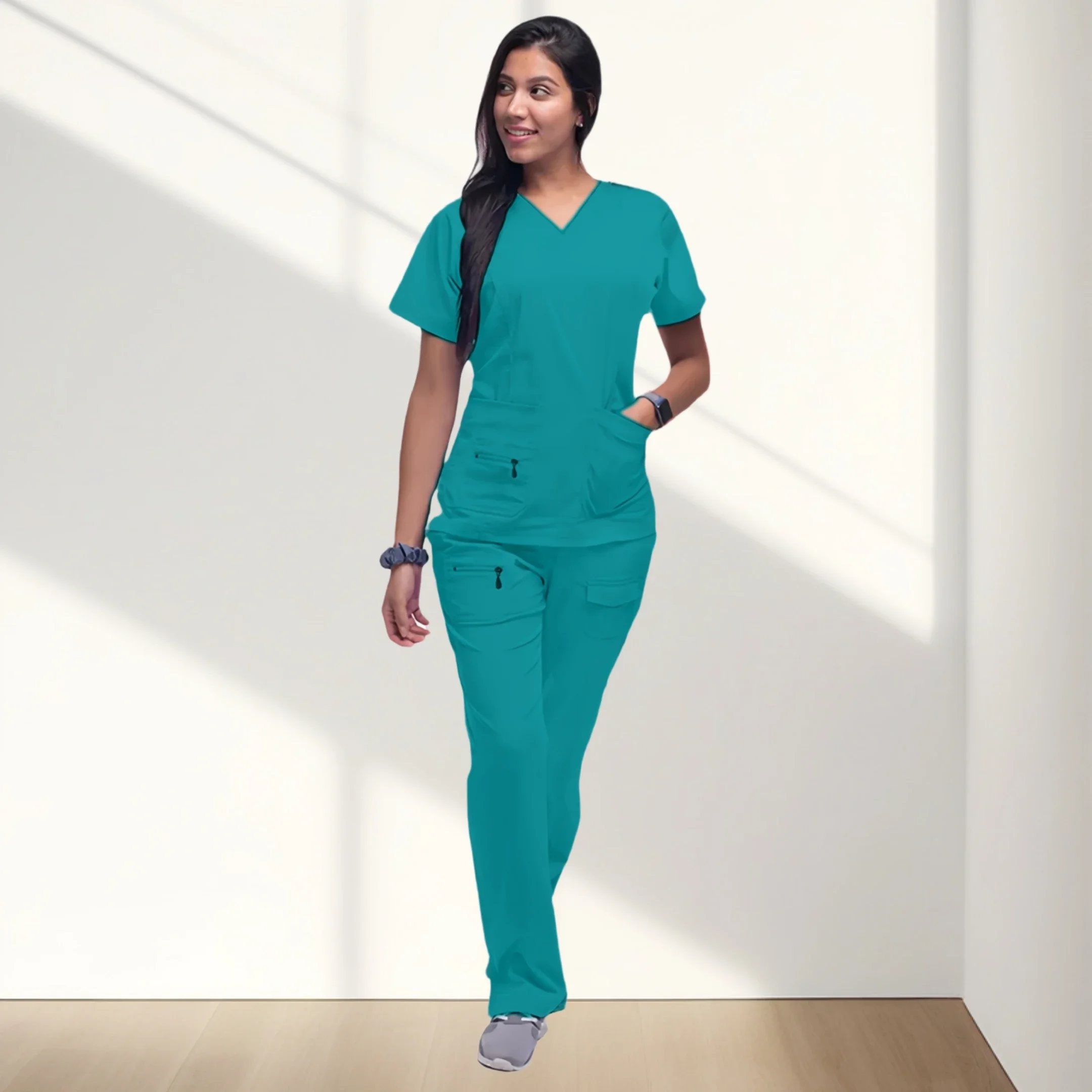 Gran oferta, nuevos trajes de manga corta, uniforme exfoliante superior, conjuntos de enfermería para Hospital médico, uniformes quirúrgicos, blusa médica para mujer para enfermera