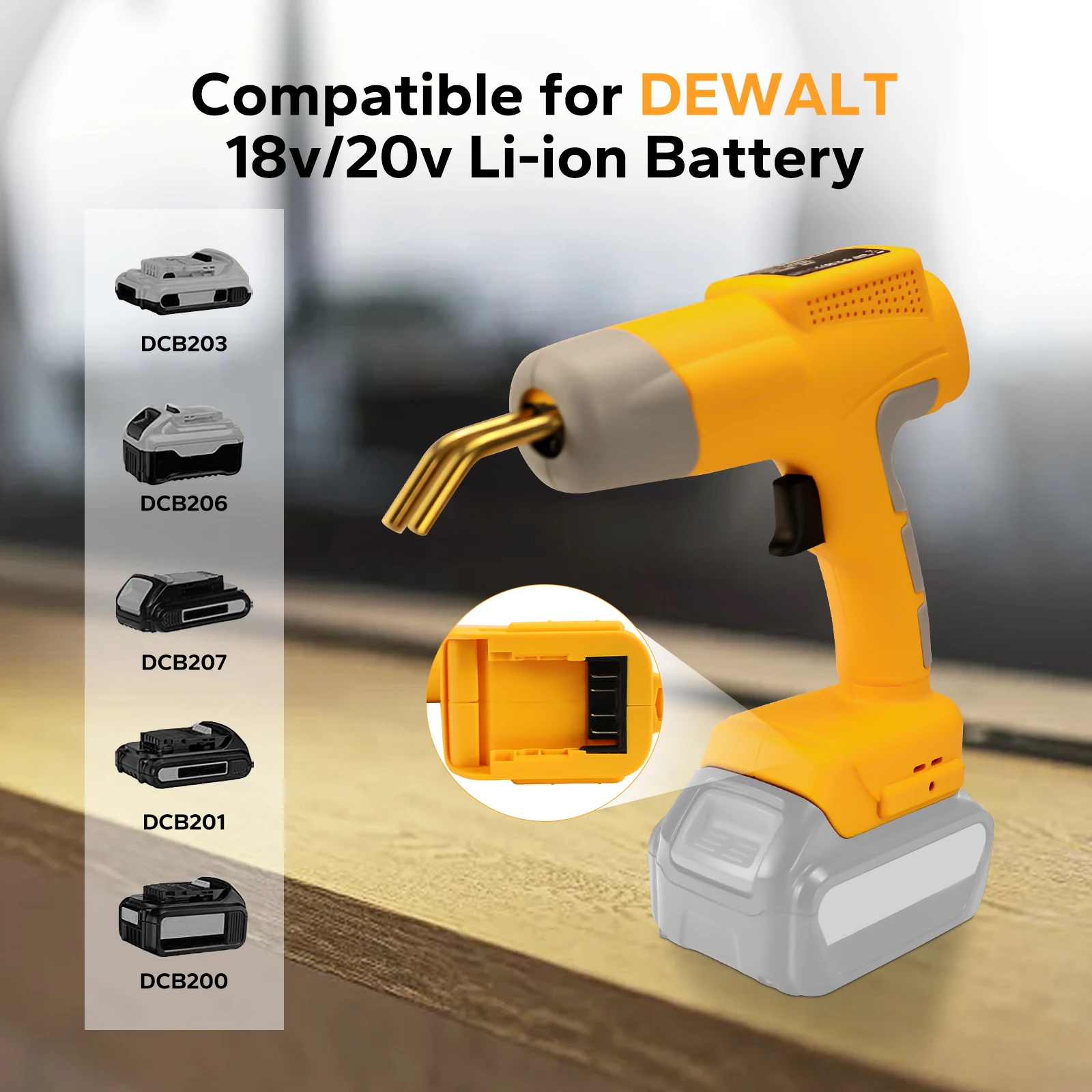 Plastics Welding Machine 3s Fast Heating With 600Pcs Welding Nails LED Light Car Panel Crack Repair Tool For Dewalt 20V Battery
