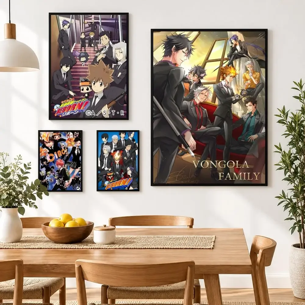 Katekyo Hitman Reborns Poster Waterproof HD Modern Peel And Stick Wall Decor Living Room Dorm Garage