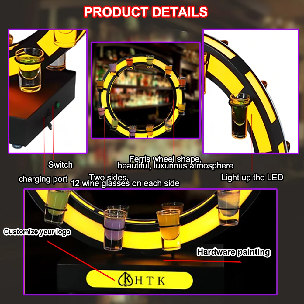 China Manufacture Low MOQ Wholesale Botter Display Holder Led Bottle Glorifier