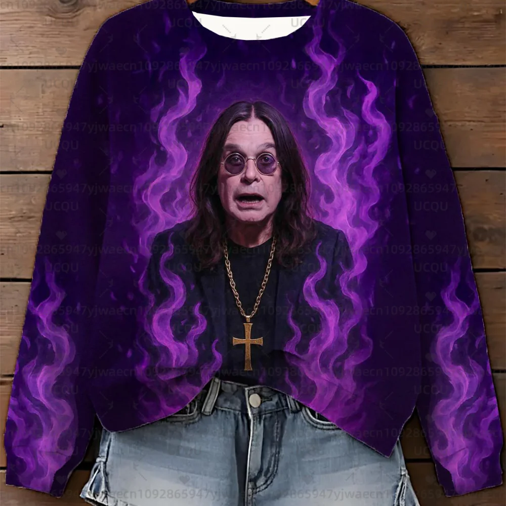 الرجال النساء البلوز Ozzy Osbourne المغني طاقم الرقبة عادية ثلاثية الأبعاد طباعة التعادل صبغ البلوز الهيب هوب القمم البلوفرات