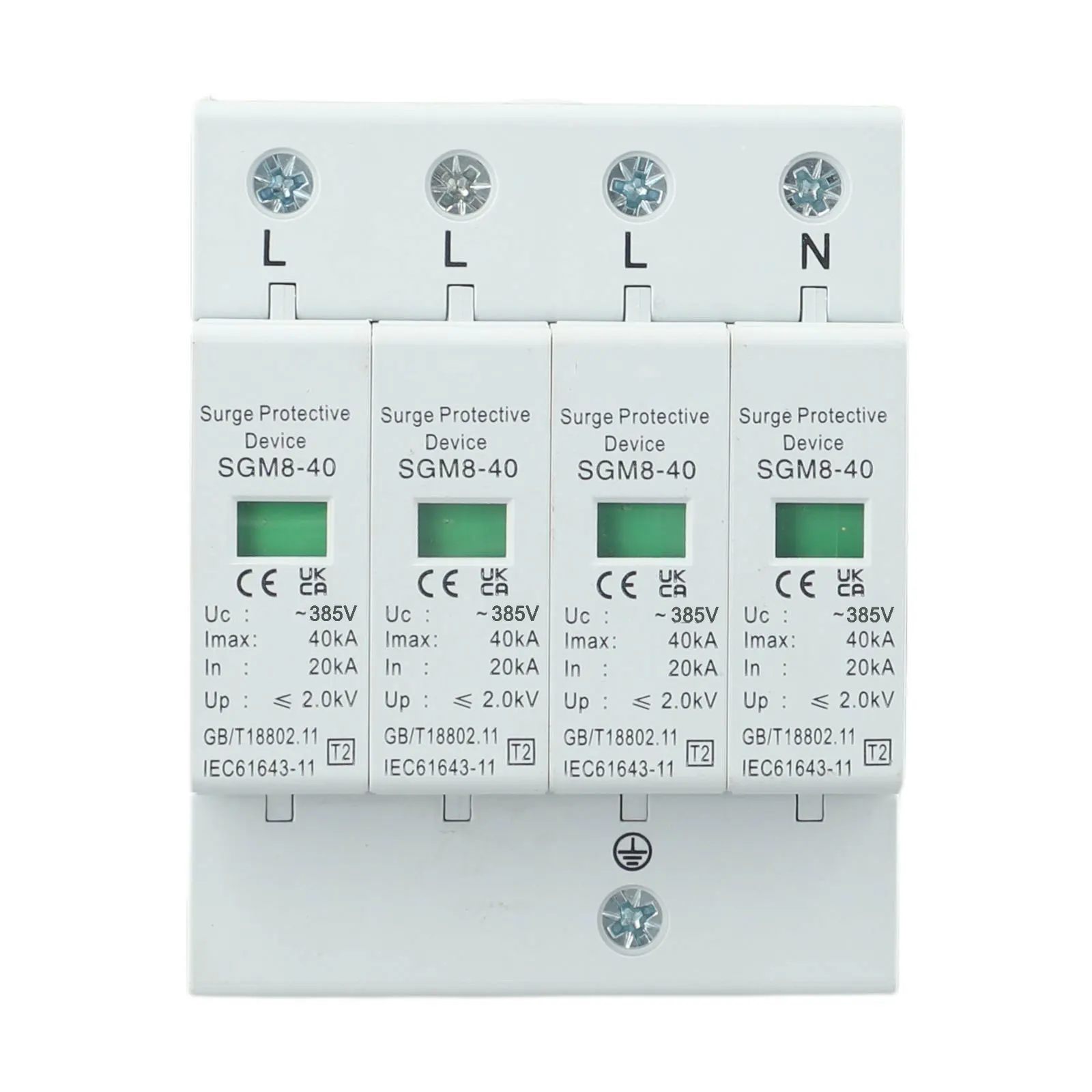 1 szt. 4P 20KA-40KA ochrona przed przepięciami urządzenie zabezpieczające ogranicznik przepięć przerywacz 385V 72mm * 90mm