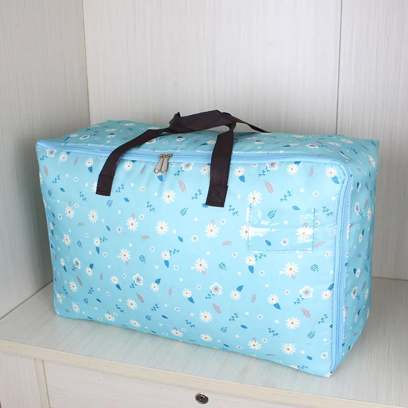 New Foldable Travel Luggage Bag Large Capacity Cotton Quilt Moisture-proof Storage Bag Thickened Oxford Cloth Home Storage Bag