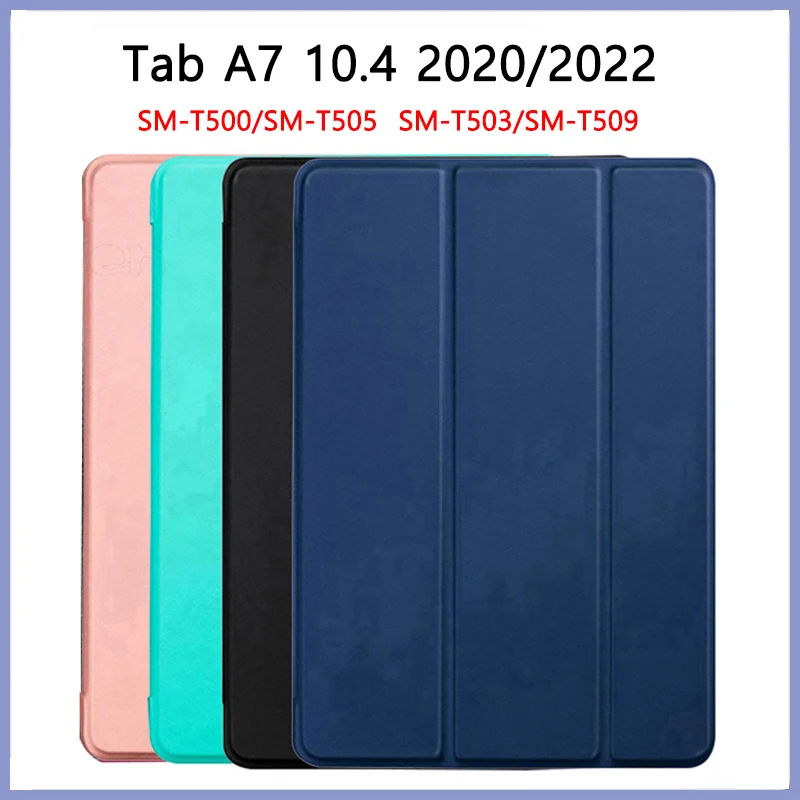 

Tablet Case For Samsung Galaxy Tab A7 10.4 2020 2022 SM-T500 SM-T505 SM-T503 SM-T509 Trifold PU Leather Stand Flip Cover