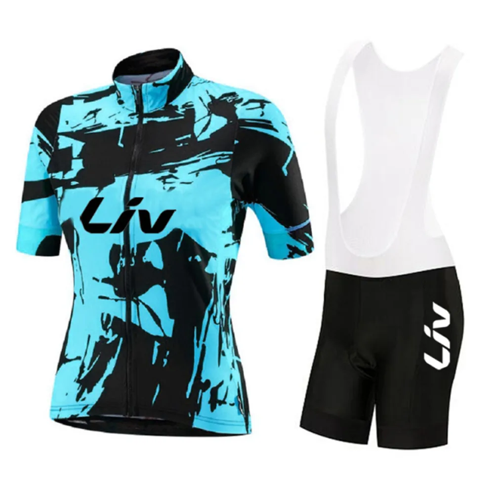 

Liv Women Summer Cycling Clothing Bicycle Jersey Set Female Ciclismo Girl Cycle Casual Wear Road Ladies Bike Bib Short Pant Pad