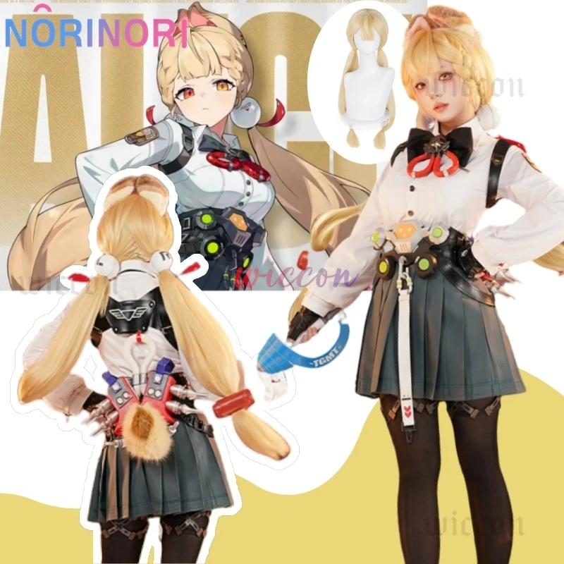 Игра Zenless Zone Zero Alice Косплей Костюм Чебрефилда Парик Хвост Уши Головные Уборы Вечеринка Униформа Хэллоуин Игра Ролевые Наряды