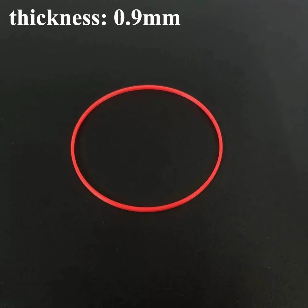 Watch Accessories 0.9mm Thickness Red Waterproof Ring Watch Back Cover Sealing Ring Bottom Cover Dustproof Ring 16-27.5mm