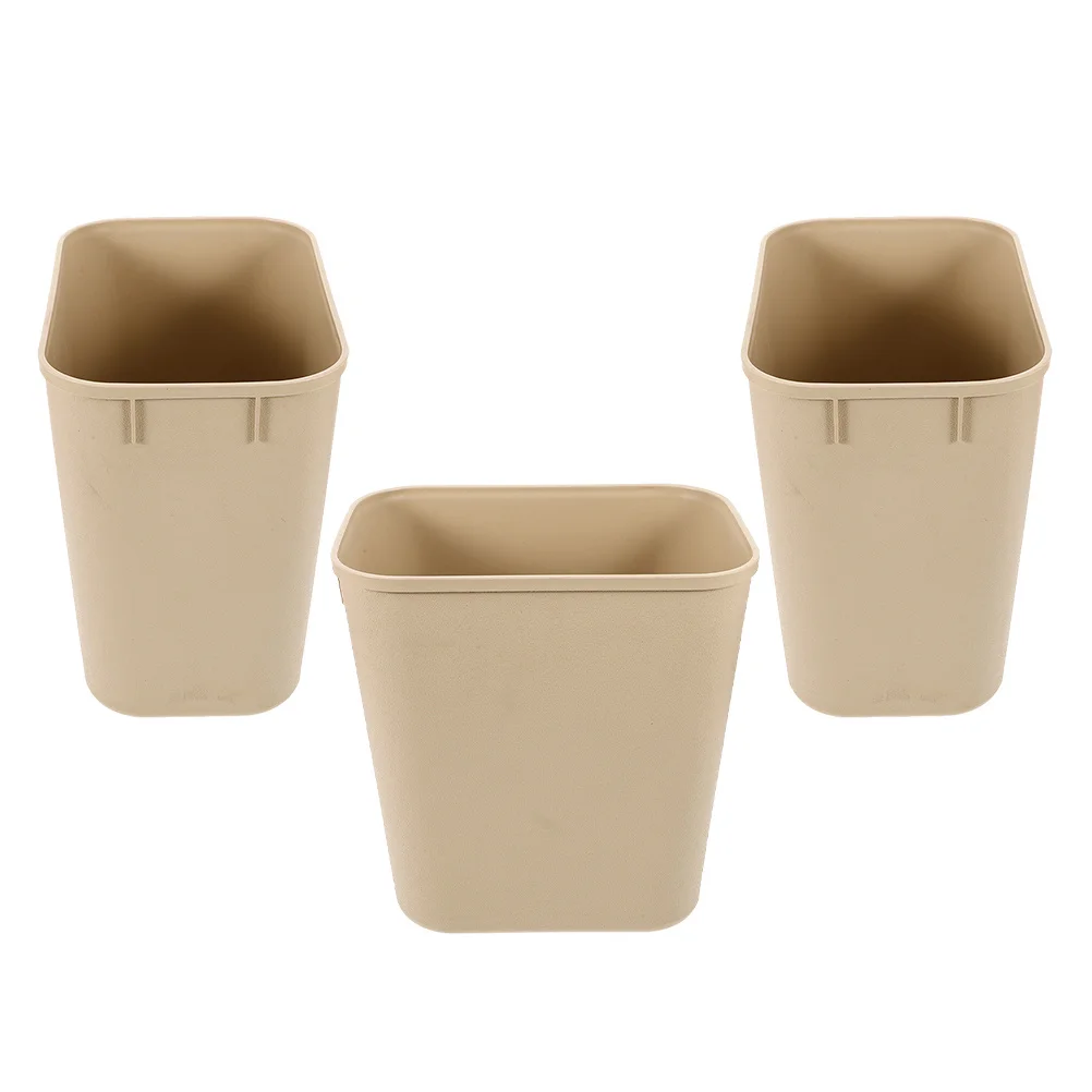 

3Pcs Plastic Trash Can Resistant Kitchen Wastebasket Office Household Garbage Bin Plastic Trash Can