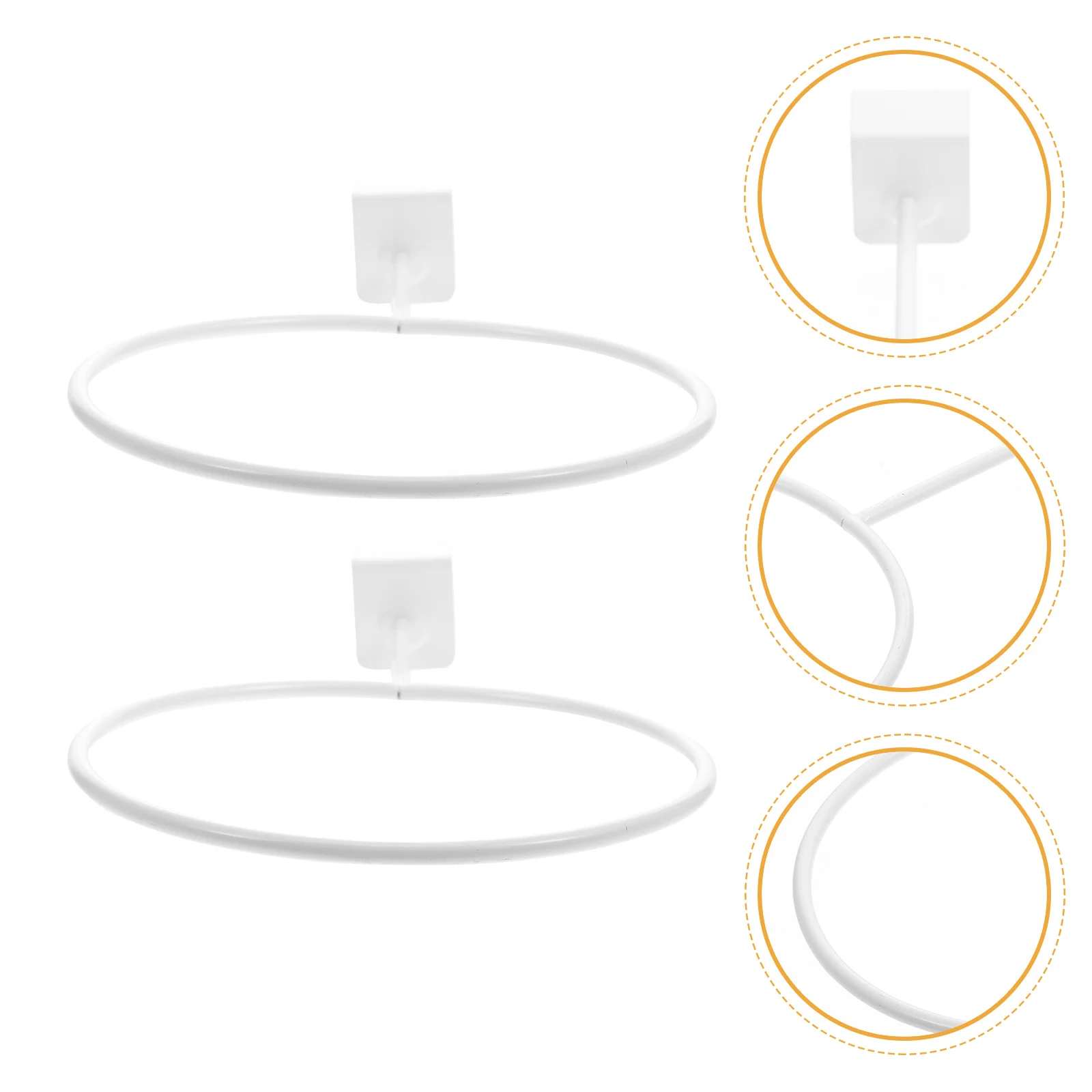 

2 Pcs Ball Rack Multifunction Basketball Display Bracket Hat Hanger Wall Shelves Shelf 14X25CM Iron Football Hats Holder