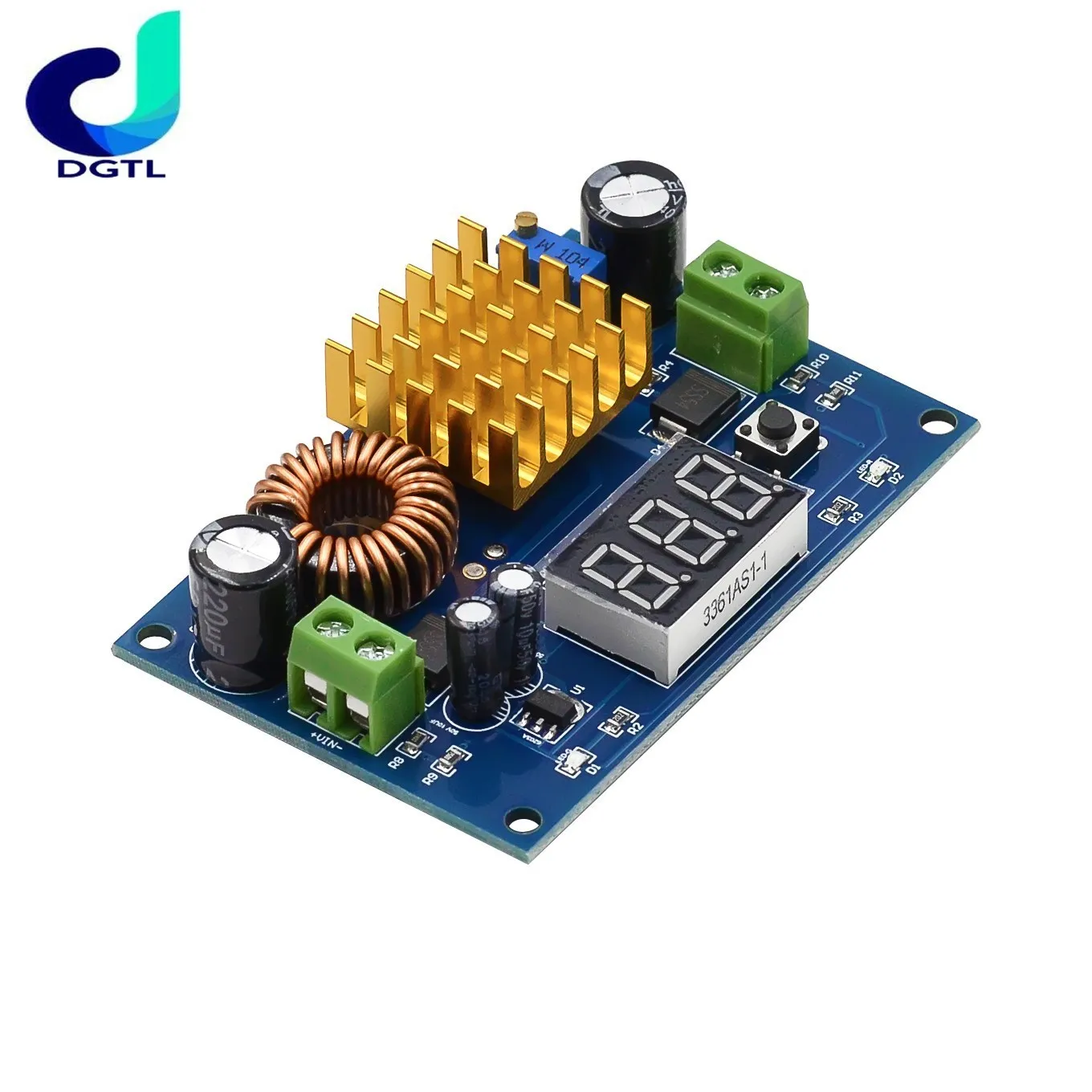 

XH-M411 DC 3V-35V To DC 5V-45V Boost Module Digital Voltmeter DC-DC Step Up Module Boost Converter Board 5A Power Adjustable