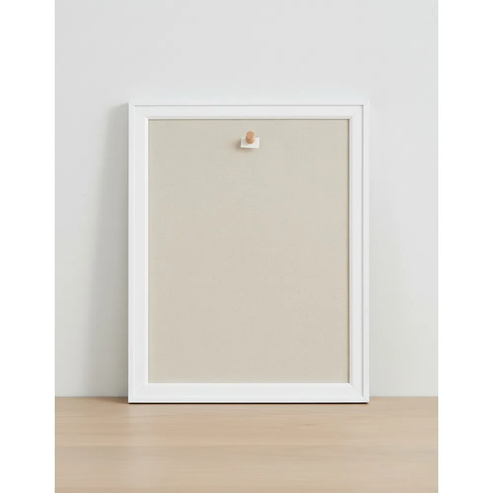 لوحة إبرية من قماش الكتان الأبيض مقاس 23.5 × 29.5، لوحة مذكرة حائط لديكور المكاتب المنزلية وعرض الصور