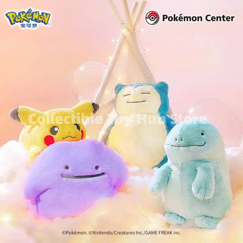 Genuine Pokemon Soft Hug Serie Plush Toy Lying‑Down Stuffed Doll With Pe‑Bead Filling Soft Throw Pillow Home Decor Birthday Gift