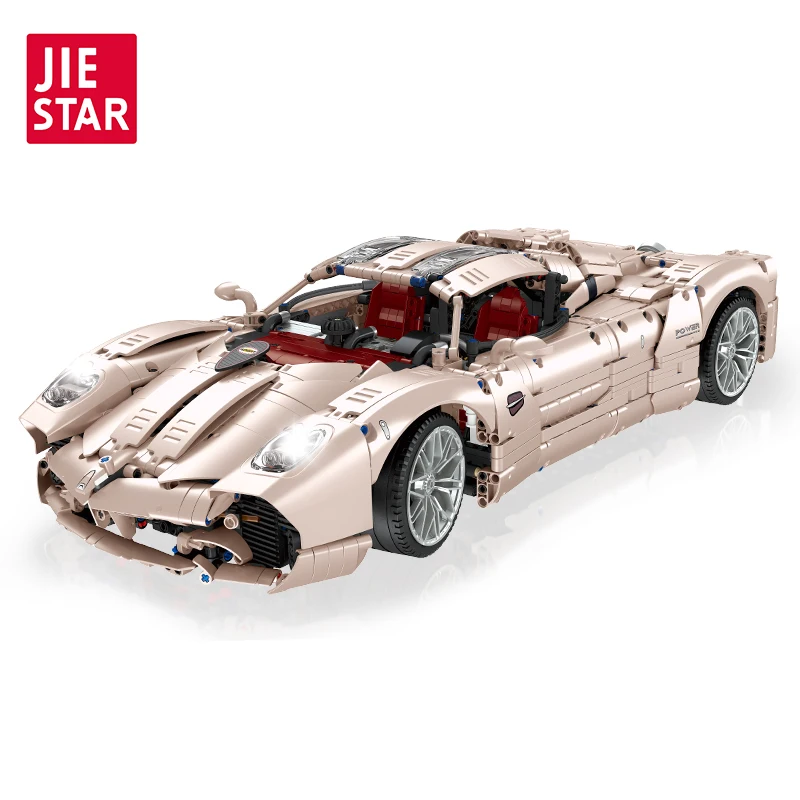 JIESTAR JJ9210 Pagganis نموذج 3428 قطعة سوبر سباق السيارات اللبنات الطوب لغز لعبة عيد ميلاد للأطفال