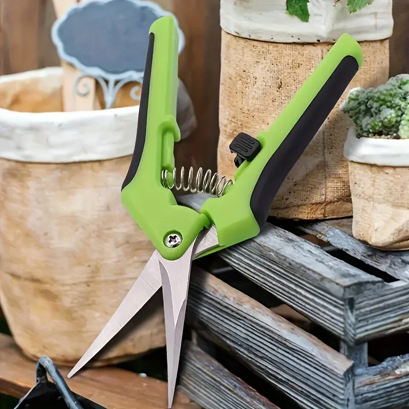 الفولاذ المقاوم للصدأ حديقة تشذيب مقص مستقيم رئيس زهرة الفاكهة العنب تشذيب المقصات حادة دائم البستنة تشذيب أداة