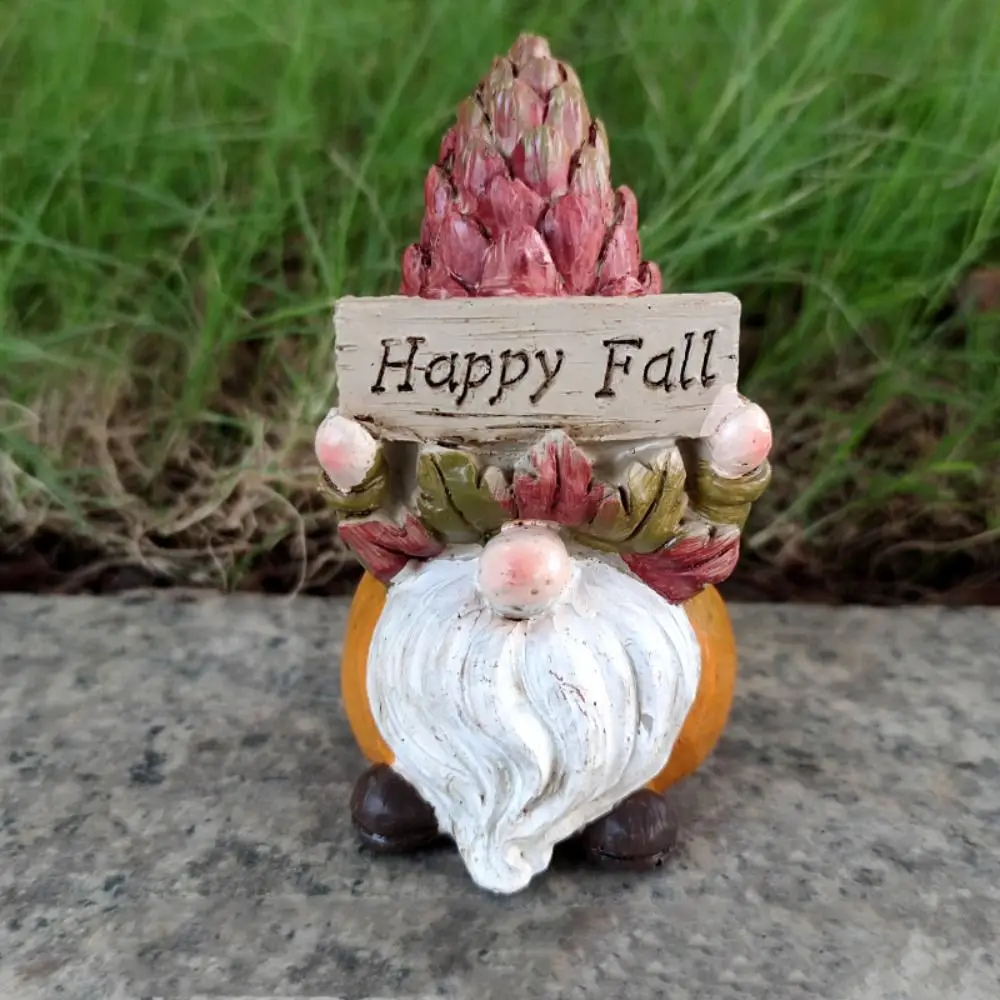 

3pcs Funny Resin Dwarf Sculptures Creative Waterproof Gnome Figurines Cartoon Garden Dwarf Ornaments Lawn