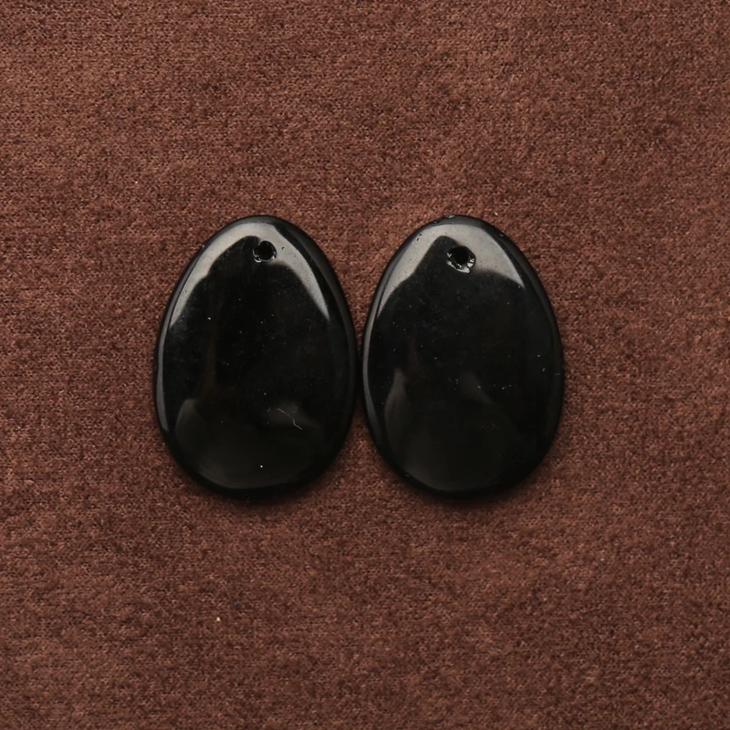 

Натуральный обсидиан, передние бусины для сережек, модные ювелирные аксессуары для изготовления сережек, 25x18x4 мм, 5,7 г