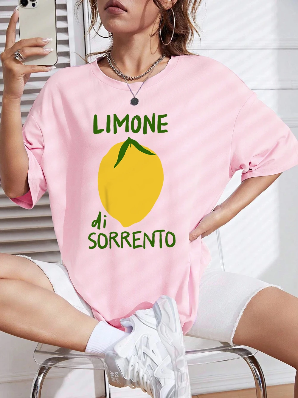 

Lemon Di Sorrento футболки с фруктовым принтом женские летние хлопковые удобные свободные топы с короткими рукавами и круглым вырезом уличная женская одежда