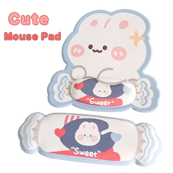 귀여운 마우스 패드 키보드 패드 세트, 인체공학적 마우스 패드 쿠션 매트, 사무실 노트북 컴퓨터 게임용 마우스 패드, 귀여운 손 지지대