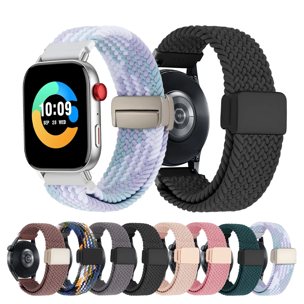 20mm 22mm Nylon Band for COLMI I28 Ultra/P28 Plus Watch Strap for COLMI I30 /P68 P71 P73/M42 Bracelet Magnetic Buckle Wristband