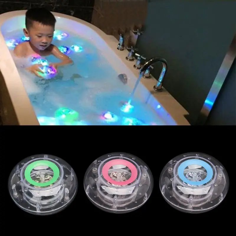 Luz LED para baño, pelota que cambia Color para niños, juguetes impermeables en bañera por D5QA