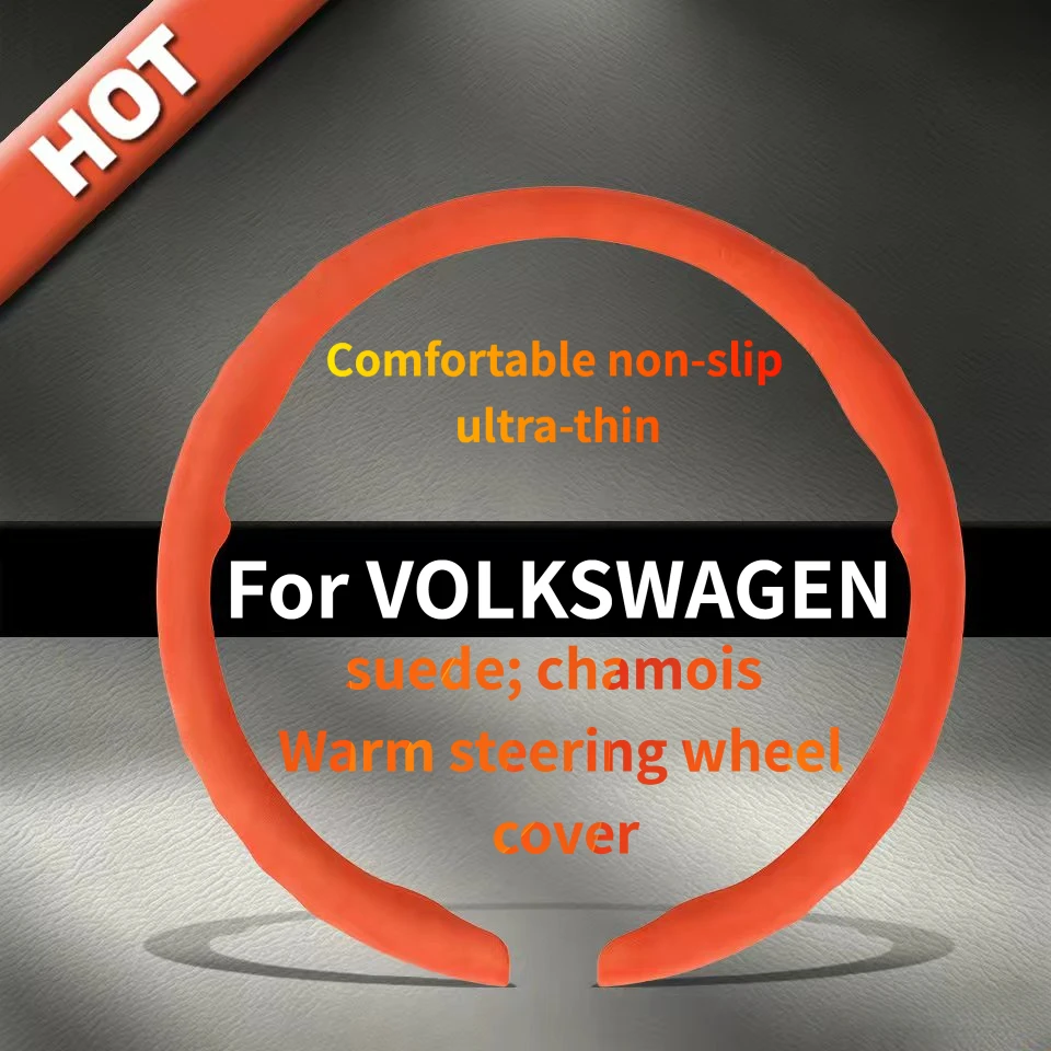 Ultradünner Premium-Lenkradbezug aus Wildleder für Volkswagen Golf MK5, Golf MK6, Passat B6, Passat B7, Tiguan AD, T-Roc