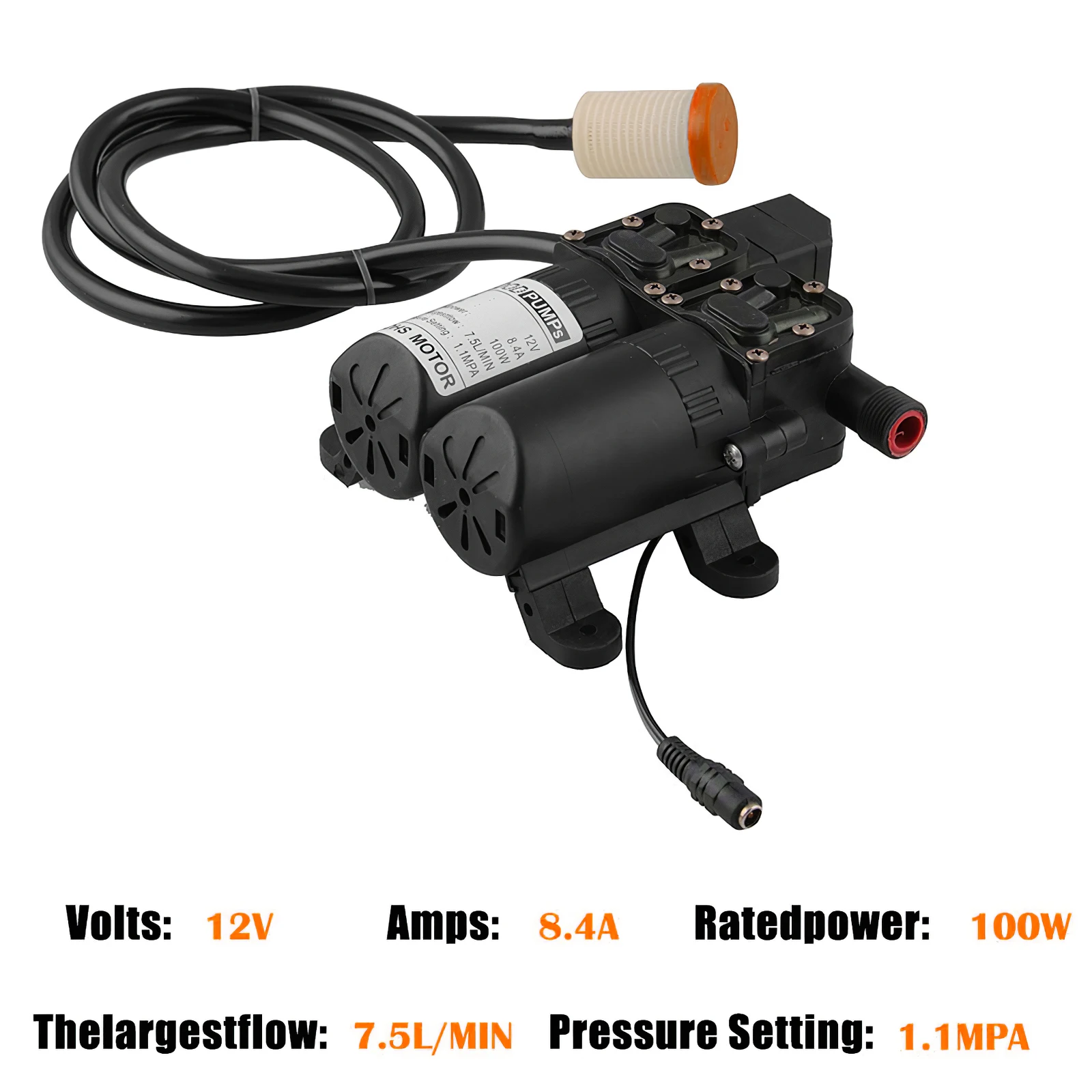 Car Wash 12V Car Washer Gun Pump High Pressure Cleaner Car Care Portable Washing Machine Electric Cleaning Auto Device Set