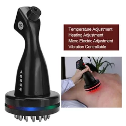 Electric Meridian Massager Portable Vibration Heating Handheld Body Massager Brush Cellulite Fat Burn Shoulder Back Pains Relief