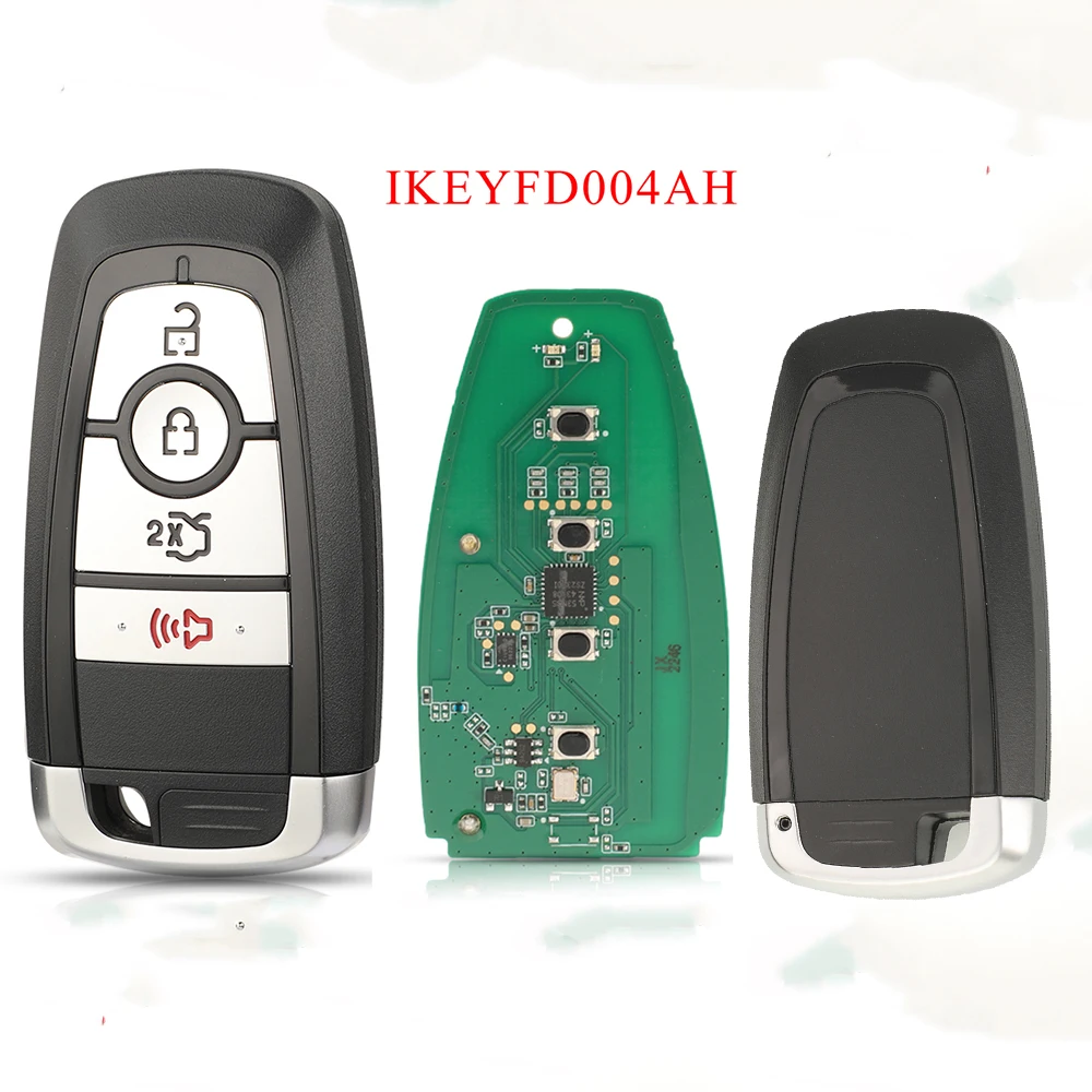 

jingyuqin Remote AUTEL Universal Smart Key IKEYFD004AH For Ford Style Car Keyless MaxiIM KM100 IM508 IM608 Programmer 4 Buttons